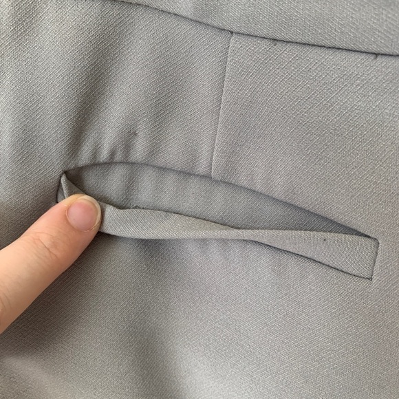 Oak + FORT Ankle Cropped Cigarette Trousers Grey Women's Size 2 - Picture 8 of 10